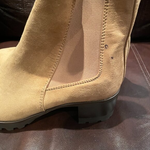 Anne Klein Side Zip Lug Sole Boot AKARIELLA color TAUPE, size 9 - Picture 5 of 5